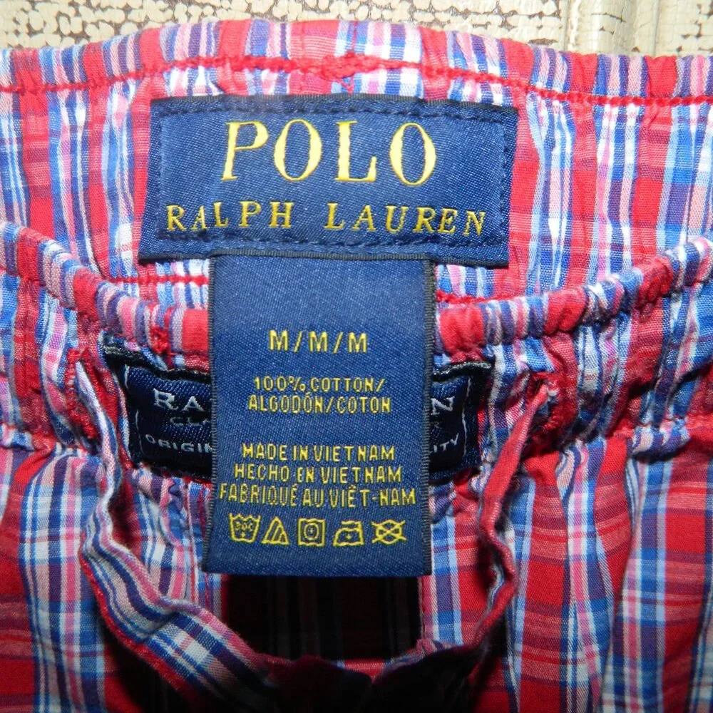 Polo Ralph Lauren Plaid Pajama PJ Relax Pants Size M (UU-46)
